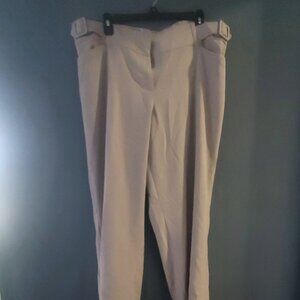 Lane Bryant size 20 taupe belted women's dress pants